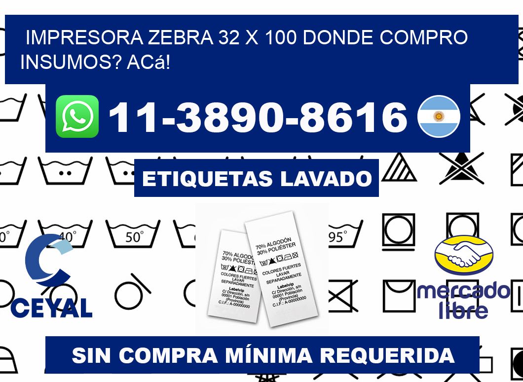 impresora zebra 32 x 100 Donde compro insumos? Acá!