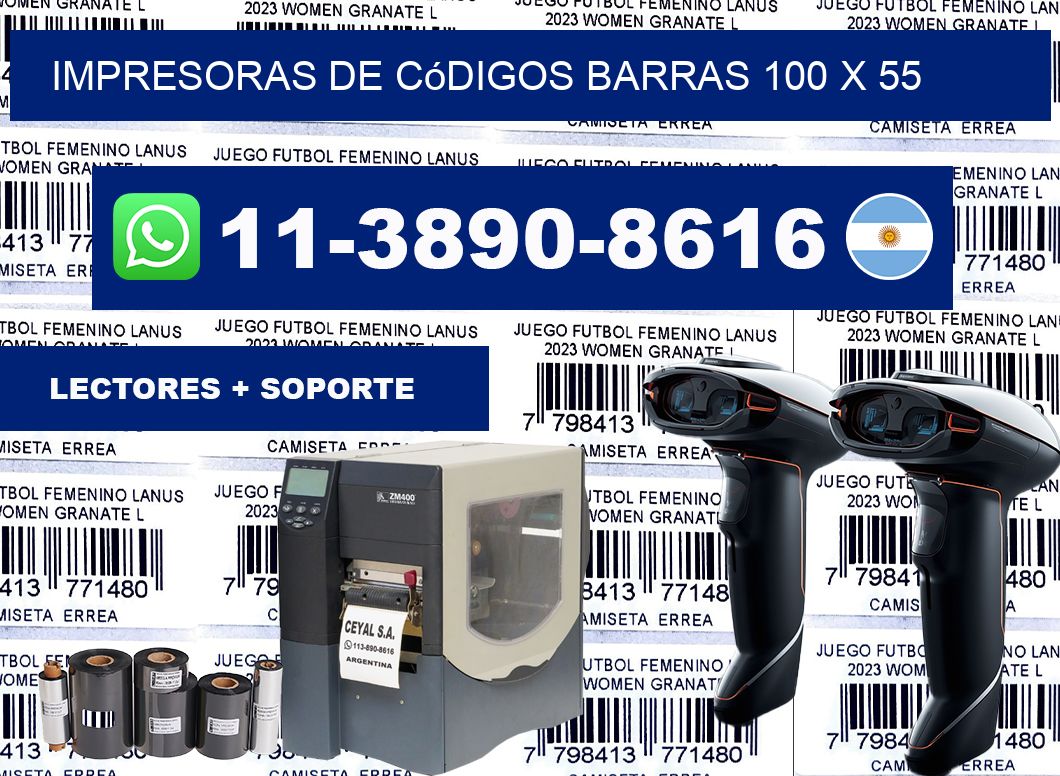 impresoras de códigos barras 100 x 55