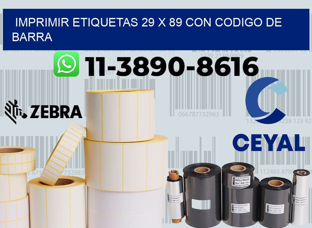 imprimir etiquetas 29 x 89 con codigo de barra