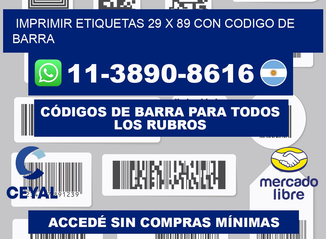 imprimir etiquetas 29 x 89 con codigo de barra
