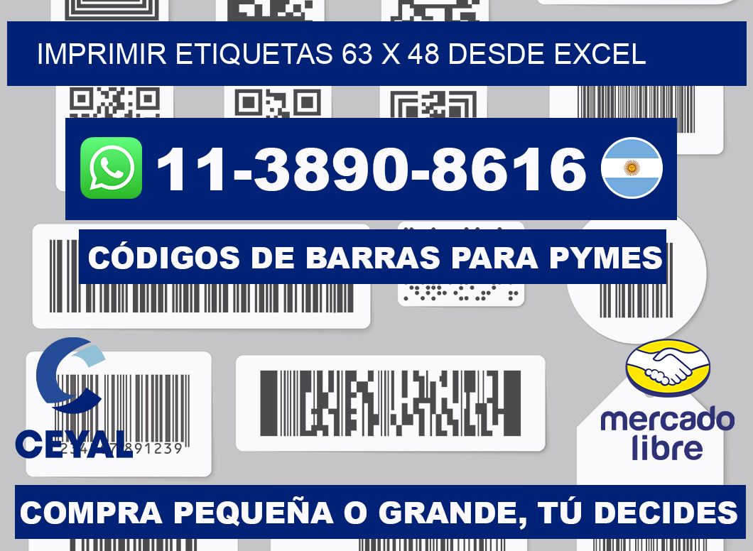 imprimir etiquetas 63 x 48 desde excel