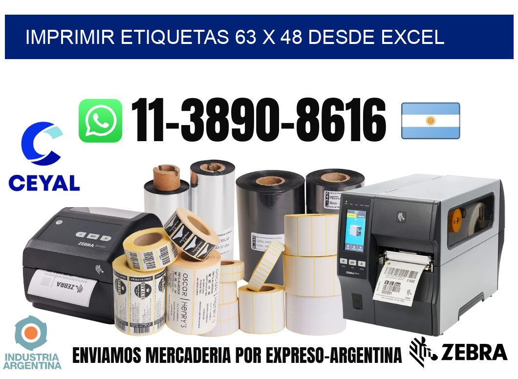 imprimir etiquetas 63 x 48 desde excel