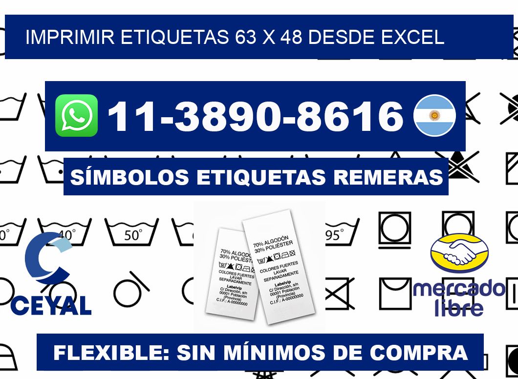 imprimir etiquetas 63 x 48 desde excel