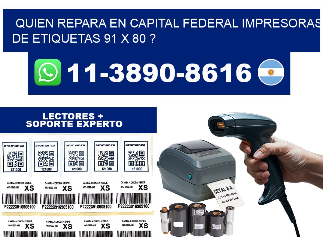 quien repara en capital federal impresoras de etiquetas 91 x 80 ?