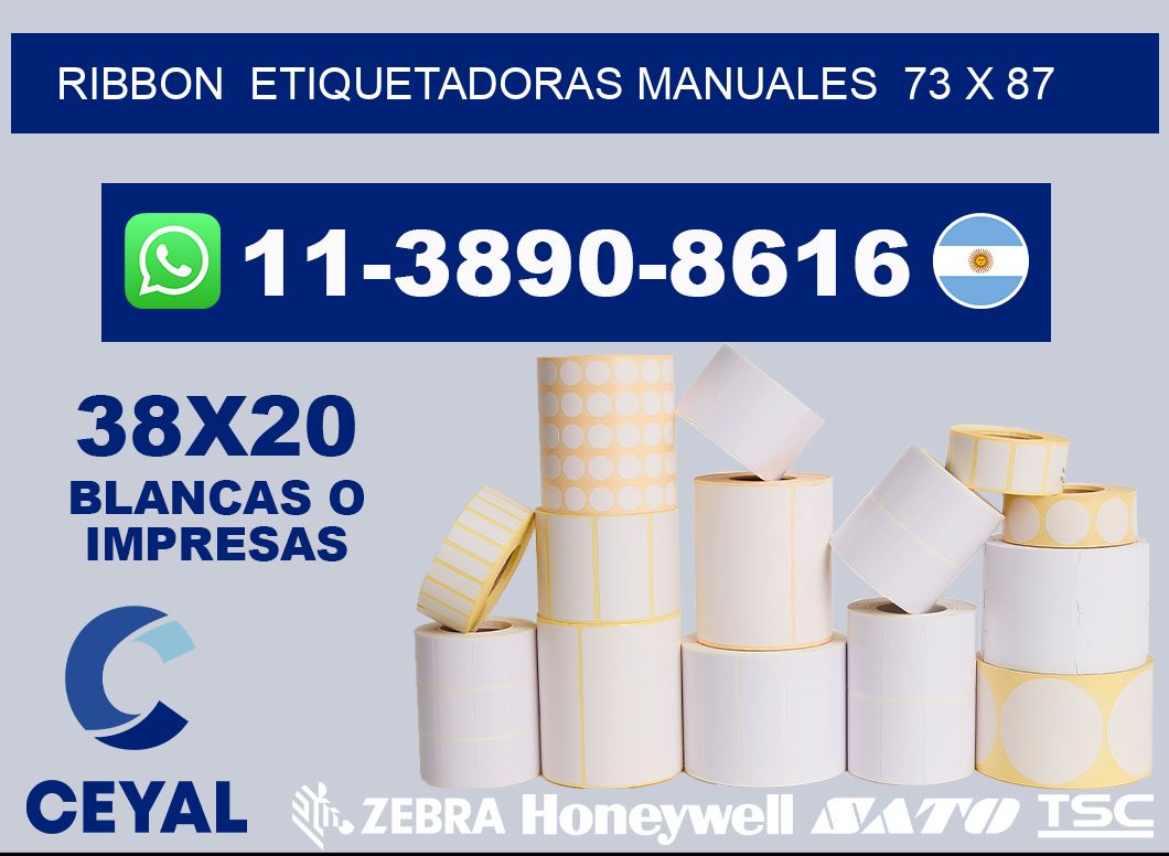 ribbon  Etiquetadoras Manuales  73 x 87