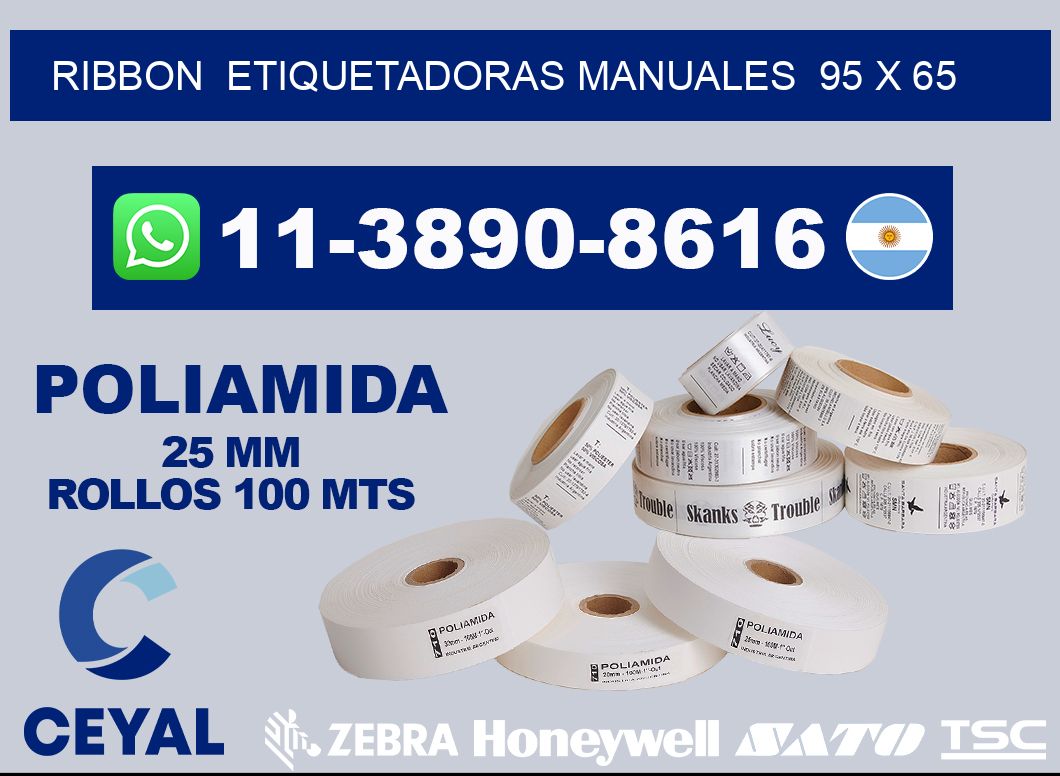 ribbon  Etiquetadoras Manuales  95 x 65