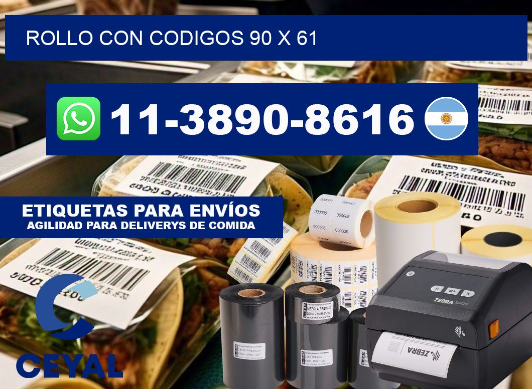 rollo con codigos 90 x 61