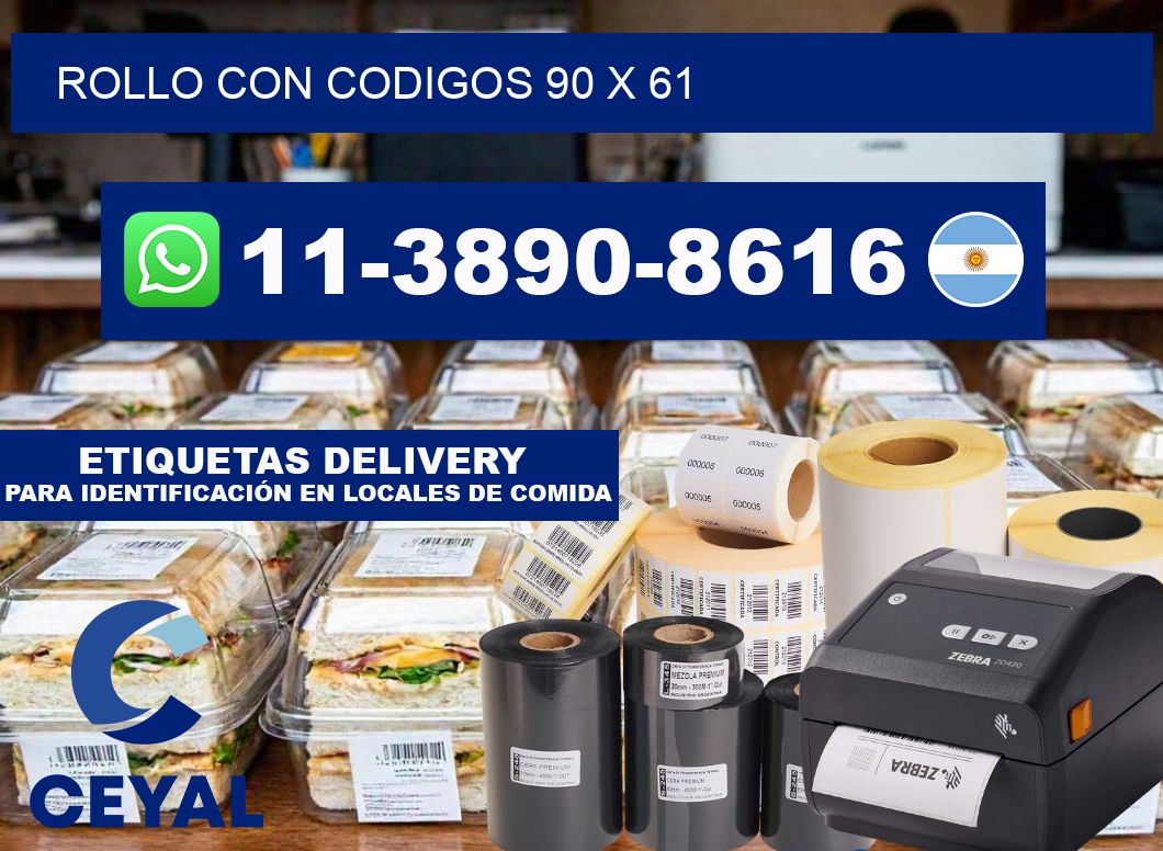 rollo con codigos 90 x 61