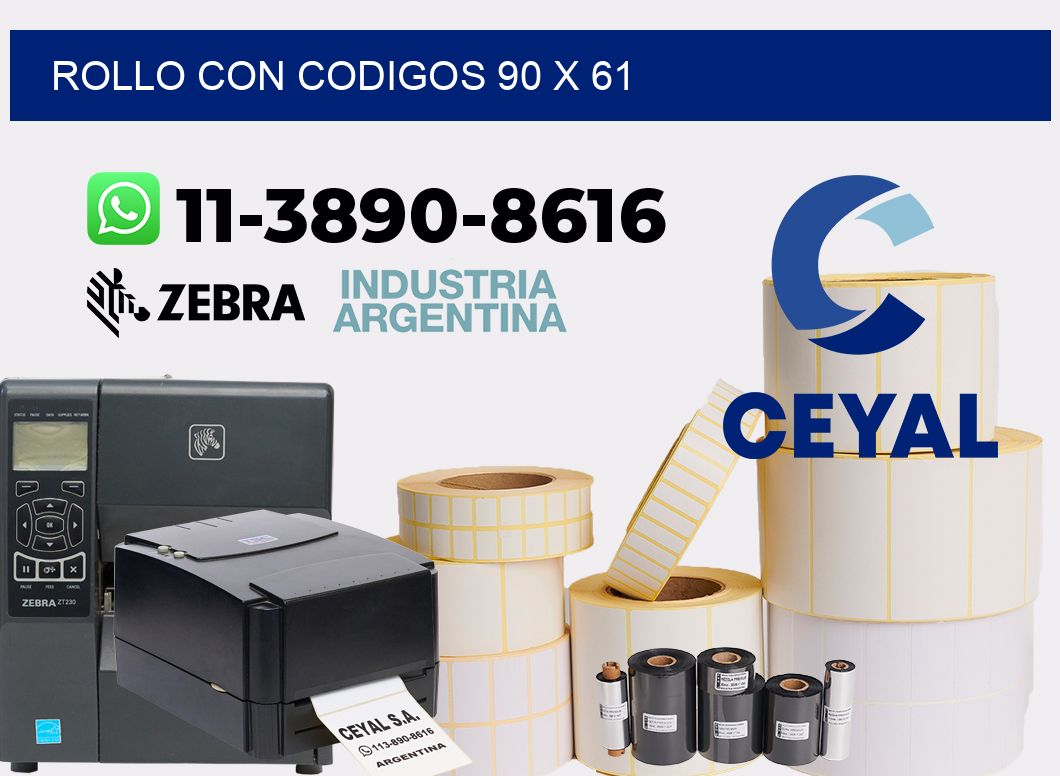 rollo con codigos 90 x 61