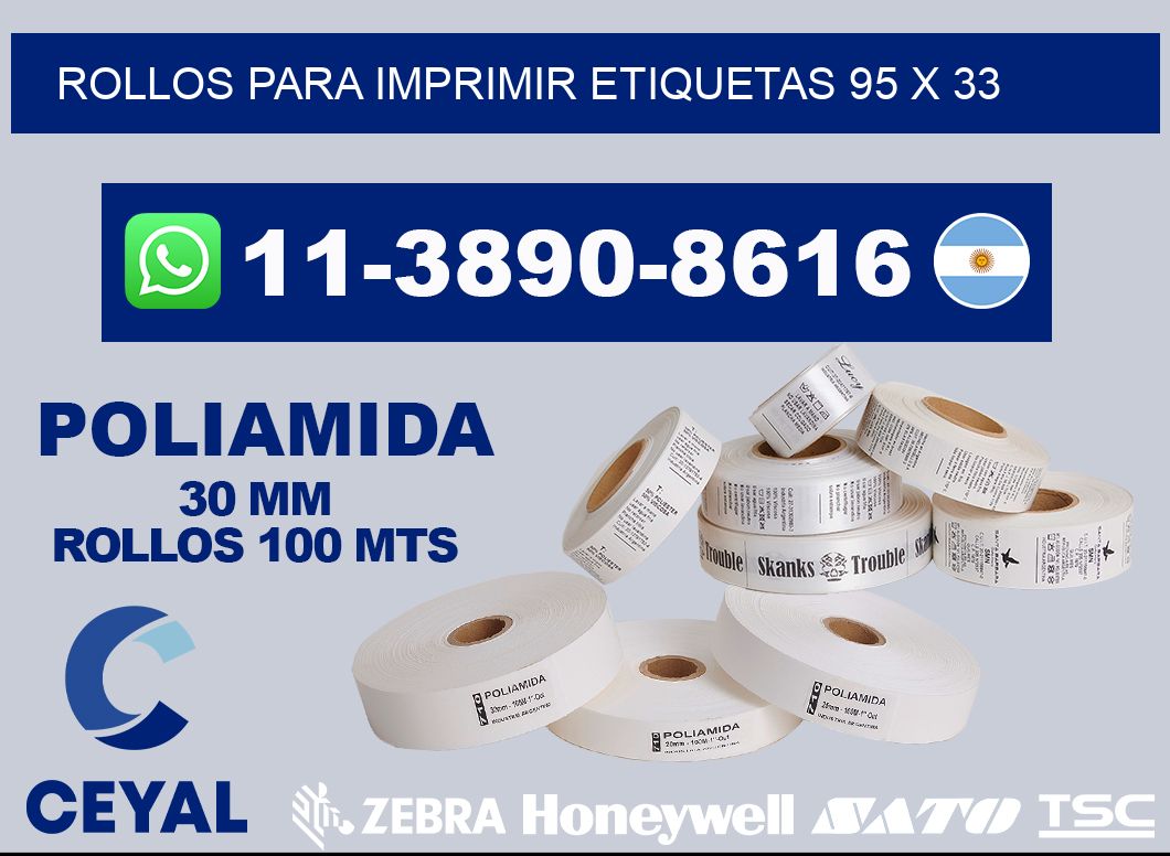 rollos para imprimir etiquetas 95 x 33