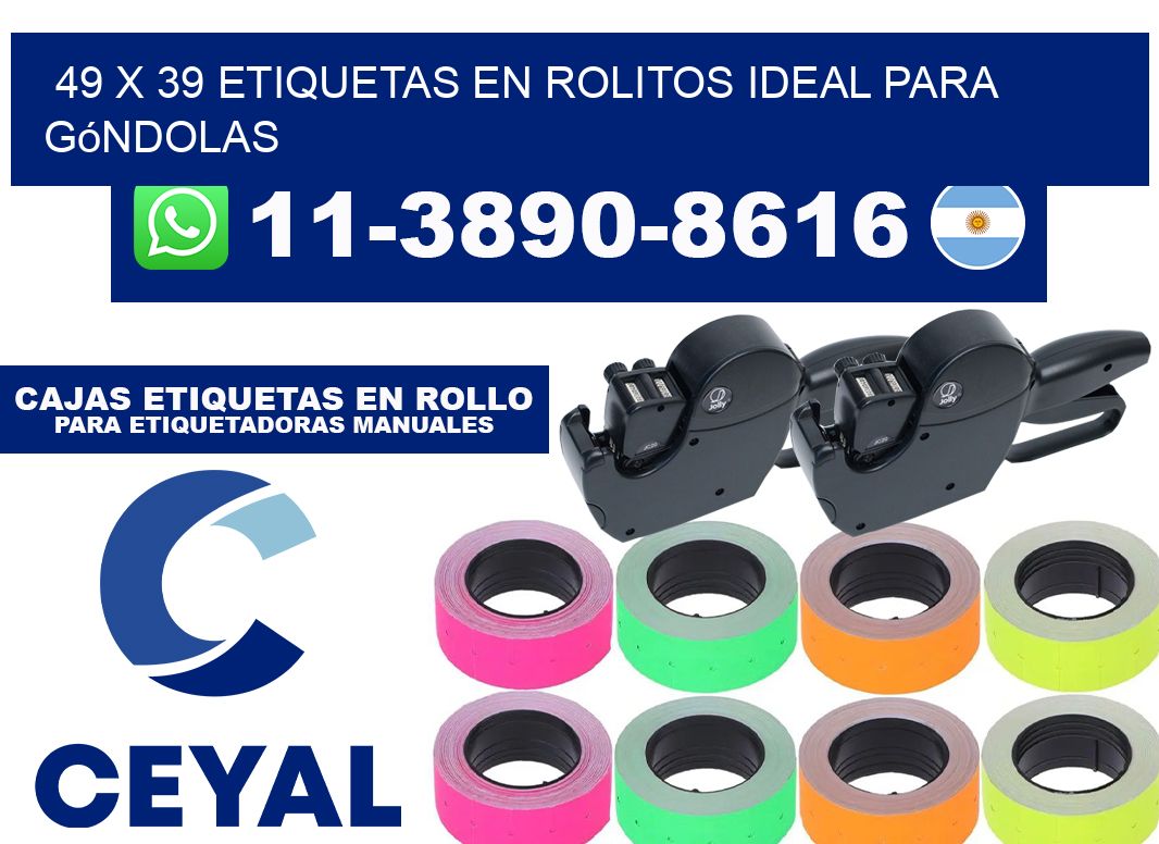 49 x 39 etiquetas en rolitos ideal para góndolas