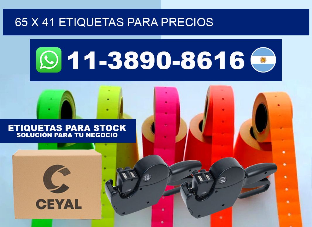 65 x 41 etiquetas para precios