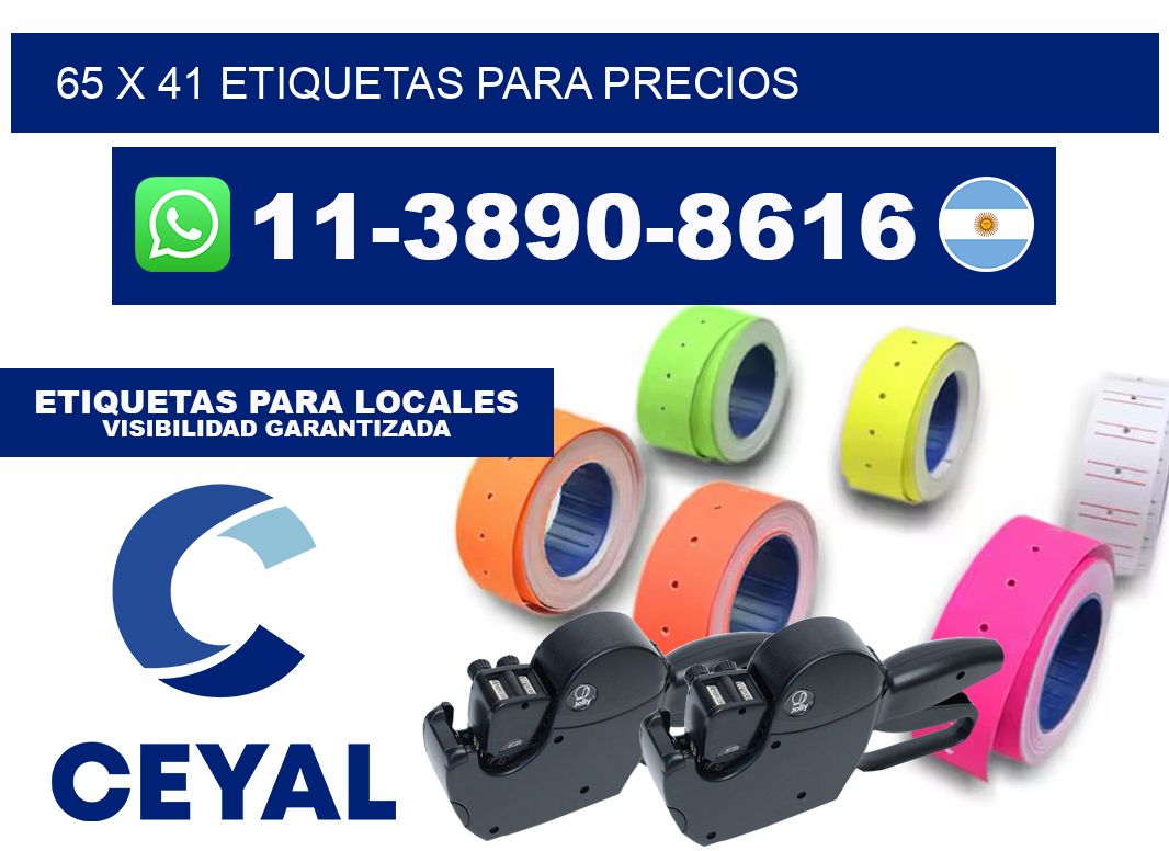 65 x 41 etiquetas para precios
