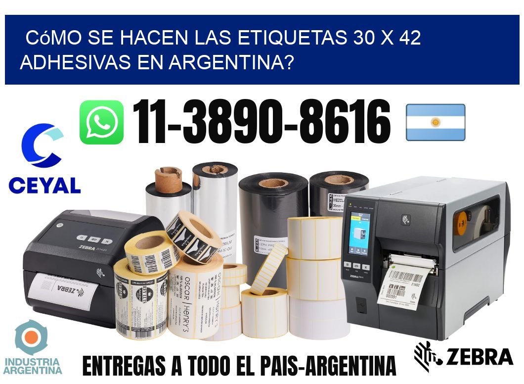 Cómo se hacen las etiquetas 30 x 42 adhesivas en Argentina?