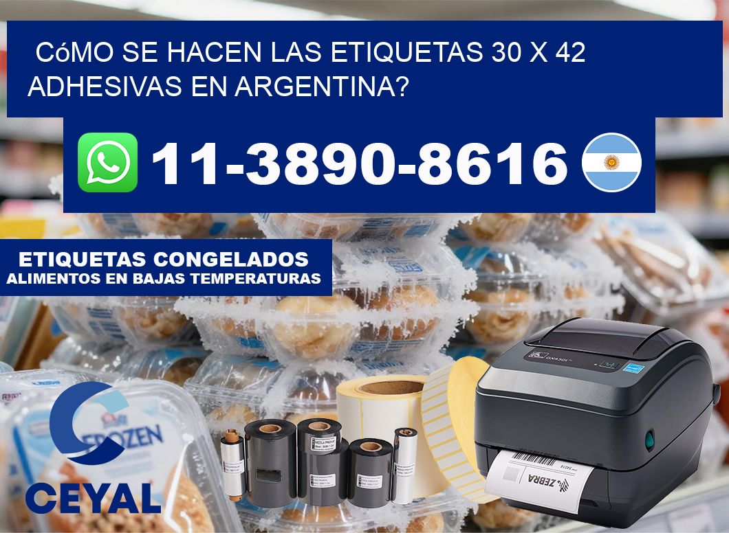 Cómo se hacen las etiquetas 30 x 42 adhesivas en Argentina?