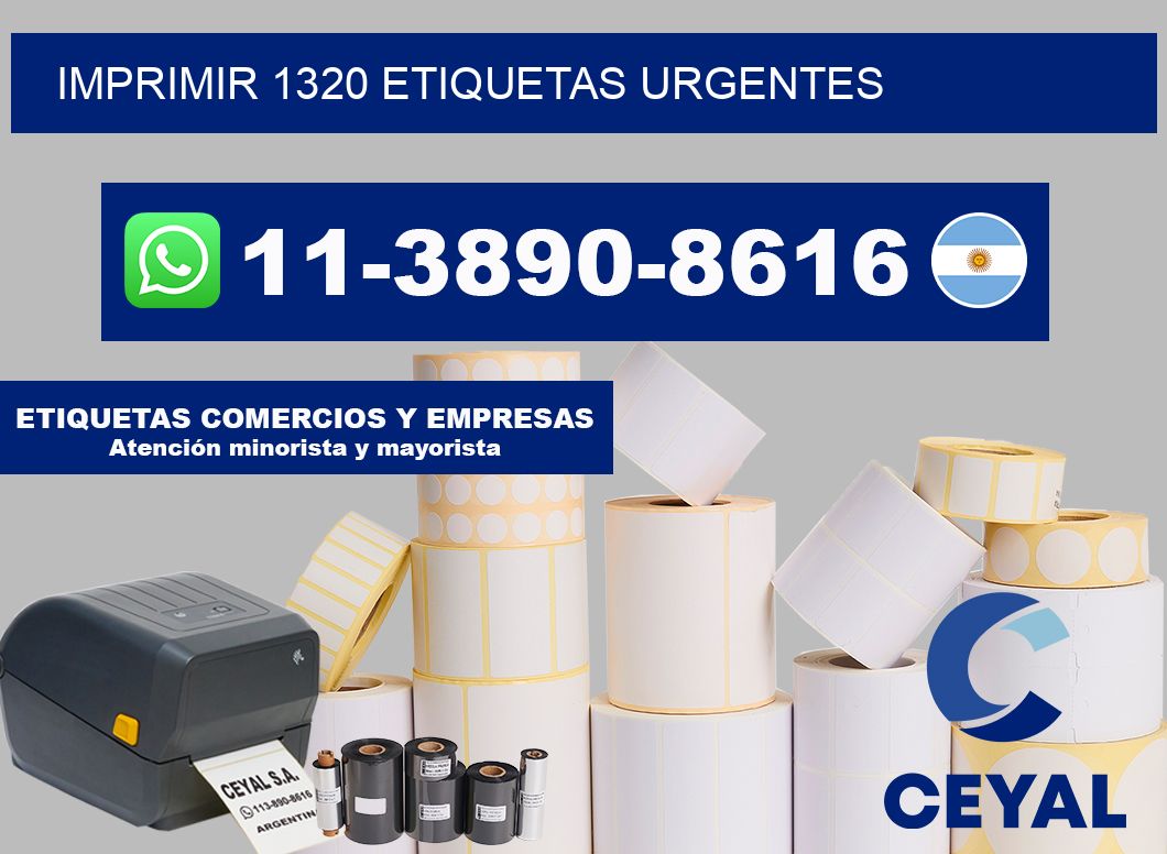 IMPRIMIR 1320 ETIQUETAS URGENTES