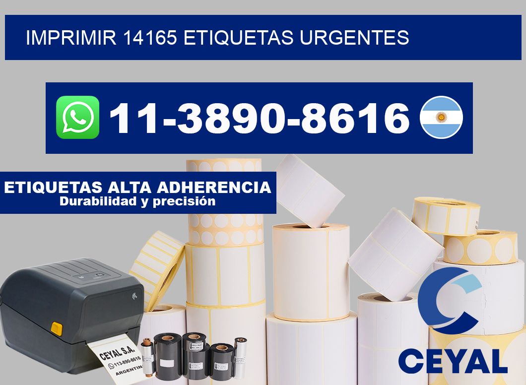 IMPRIMIR 14165 ETIQUETAS URGENTES