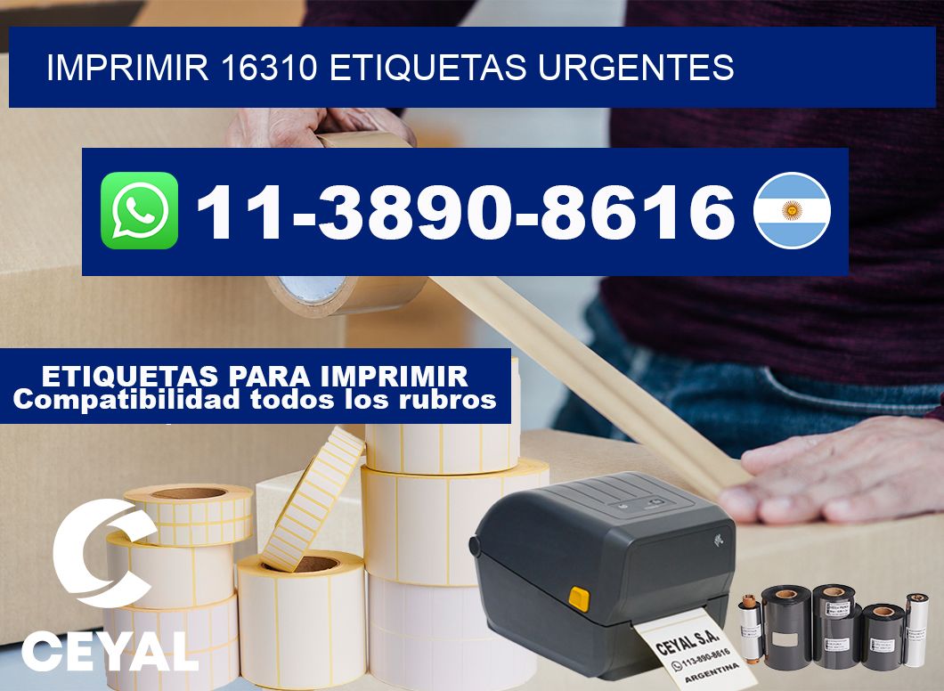IMPRIMIR 16310 ETIQUETAS URGENTES