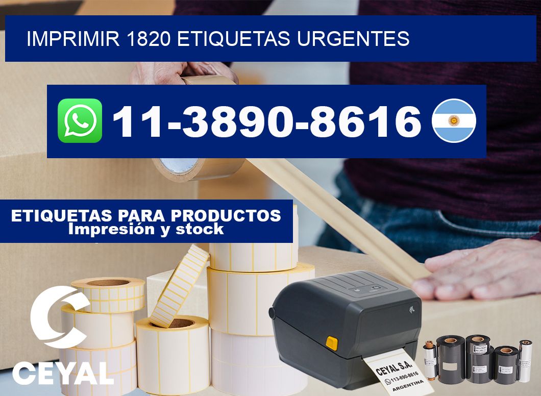 IMPRIMIR 1820 ETIQUETAS URGENTES