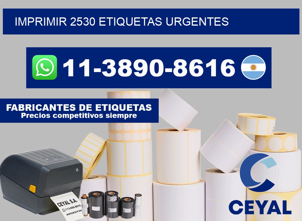 IMPRIMIR 2530 ETIQUETAS URGENTES