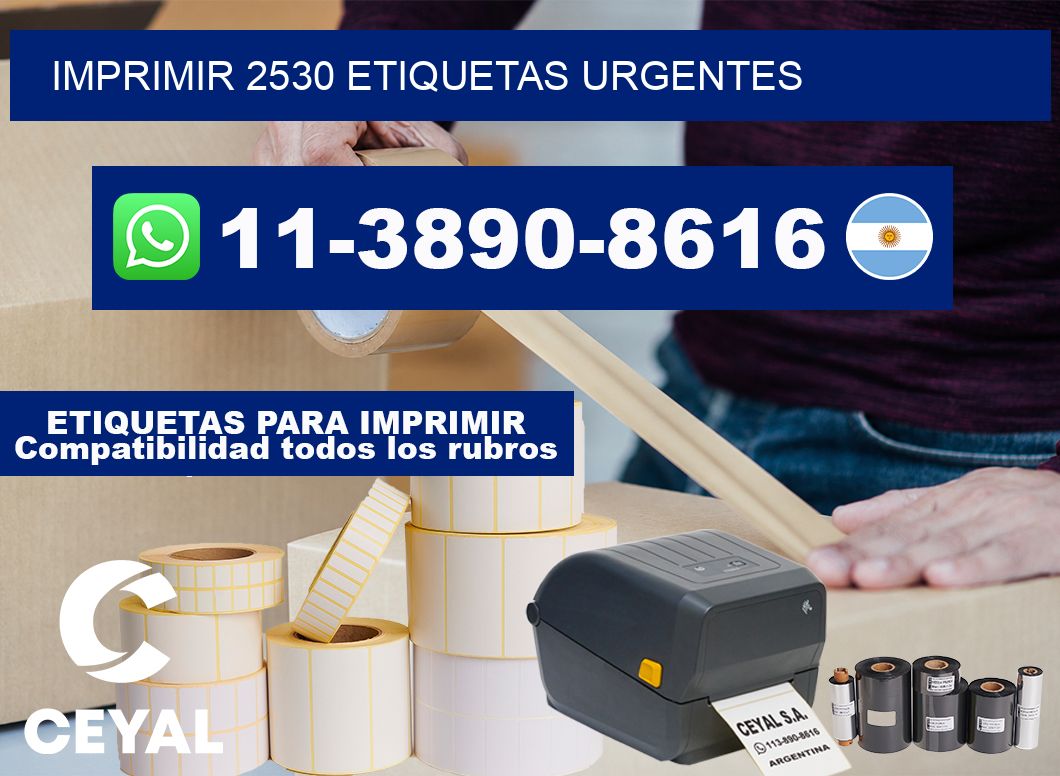 IMPRIMIR 2530 ETIQUETAS URGENTES