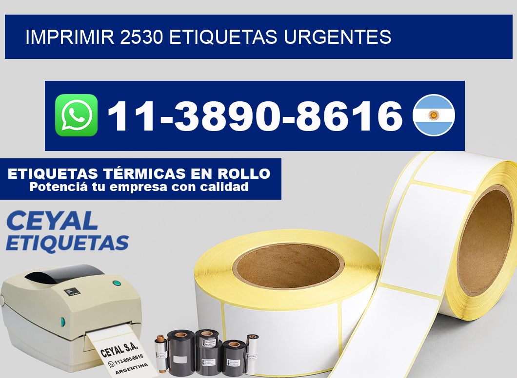 IMPRIMIR 2530 ETIQUETAS URGENTES