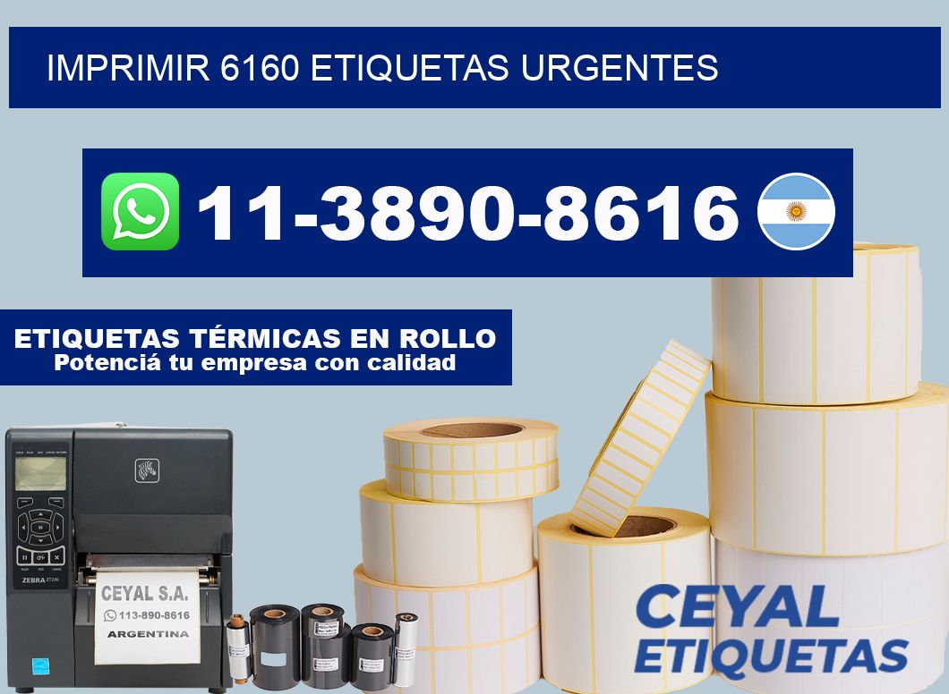 IMPRIMIR 6160 ETIQUETAS URGENTES