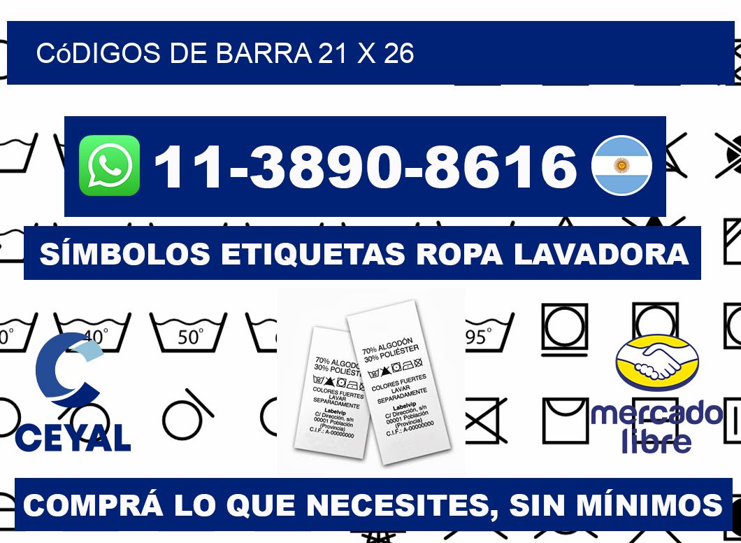códigos de barra 21 x 26