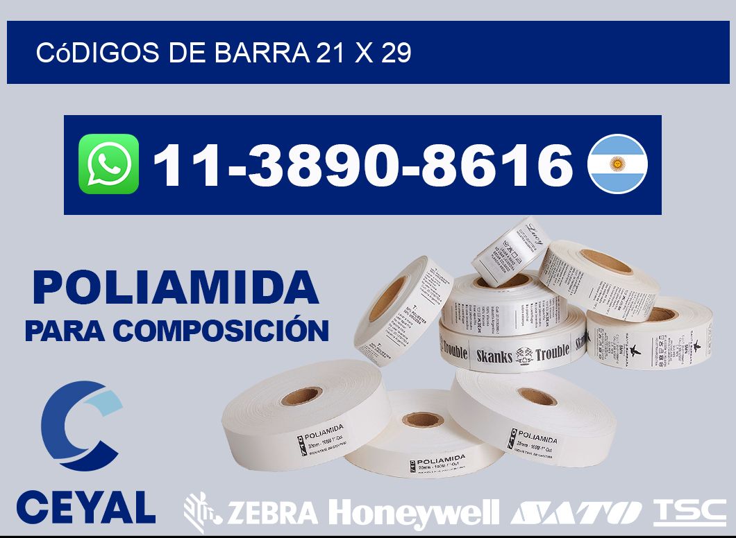 códigos de barra 21 x 29