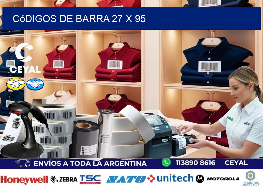 códigos de barra 27 x 95