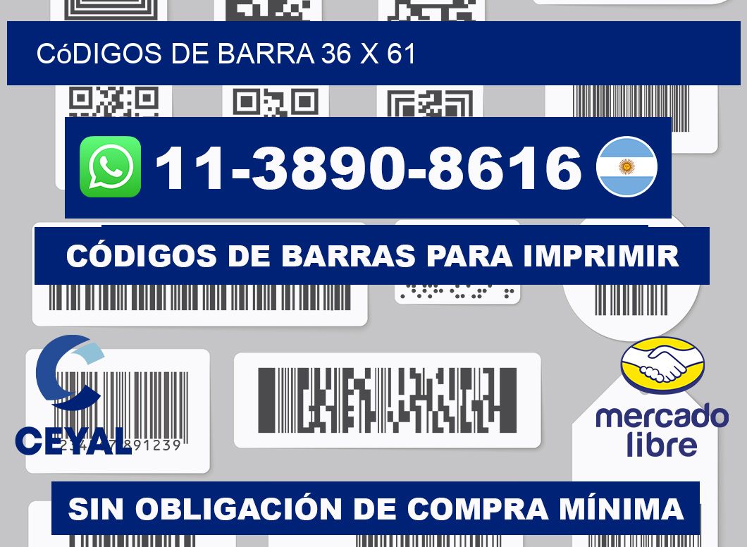 códigos de barra 36 x 61