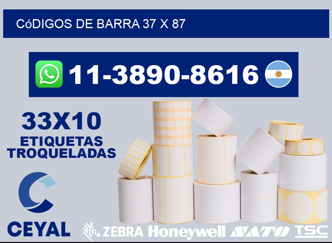 códigos de barra 37 x 87