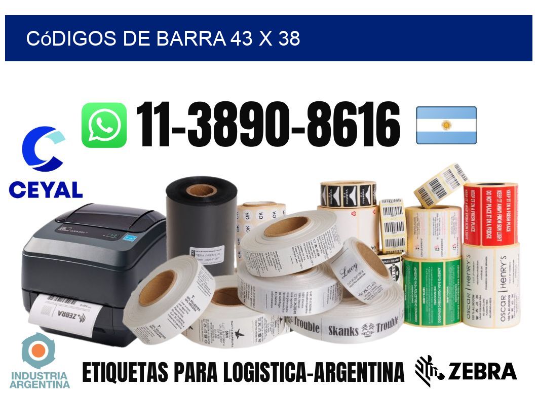 códigos de barra 43 x 38