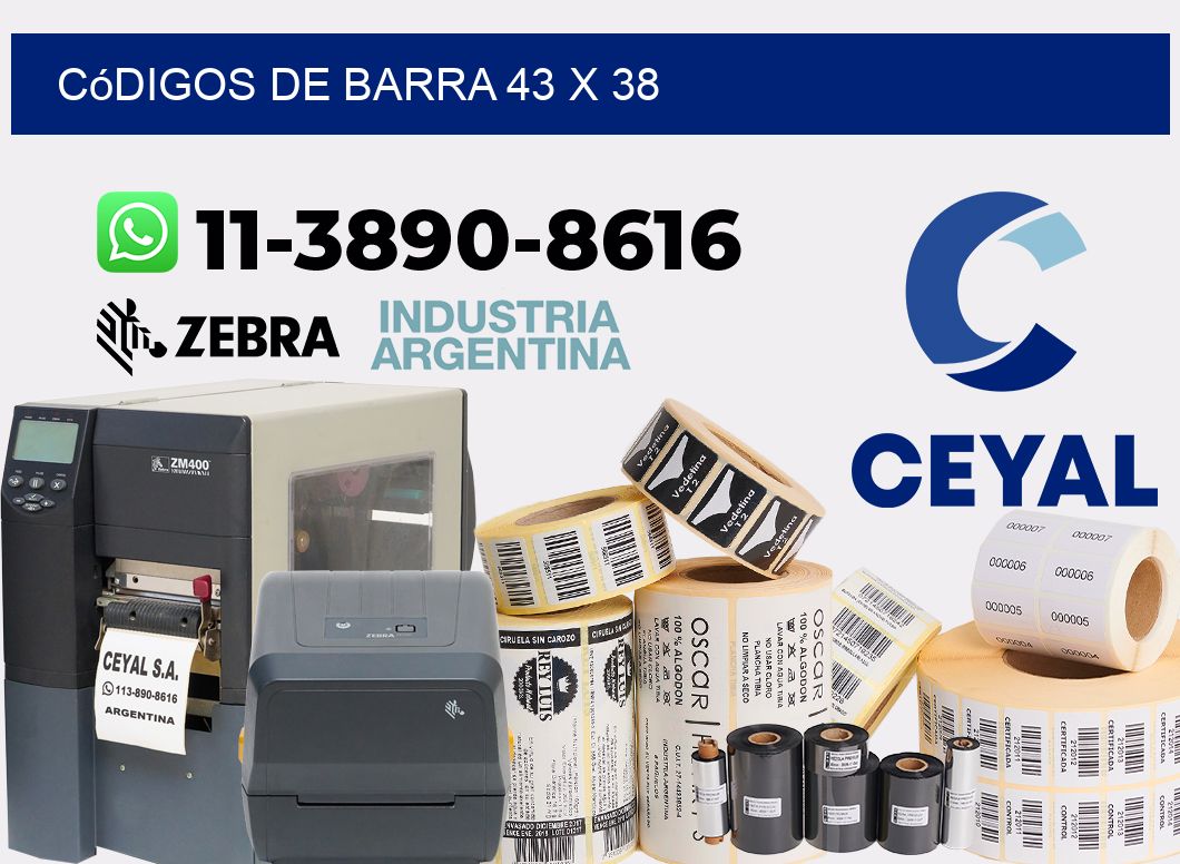 códigos de barra 43 x 38