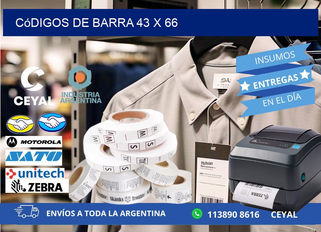 códigos de barra 43 x 66
