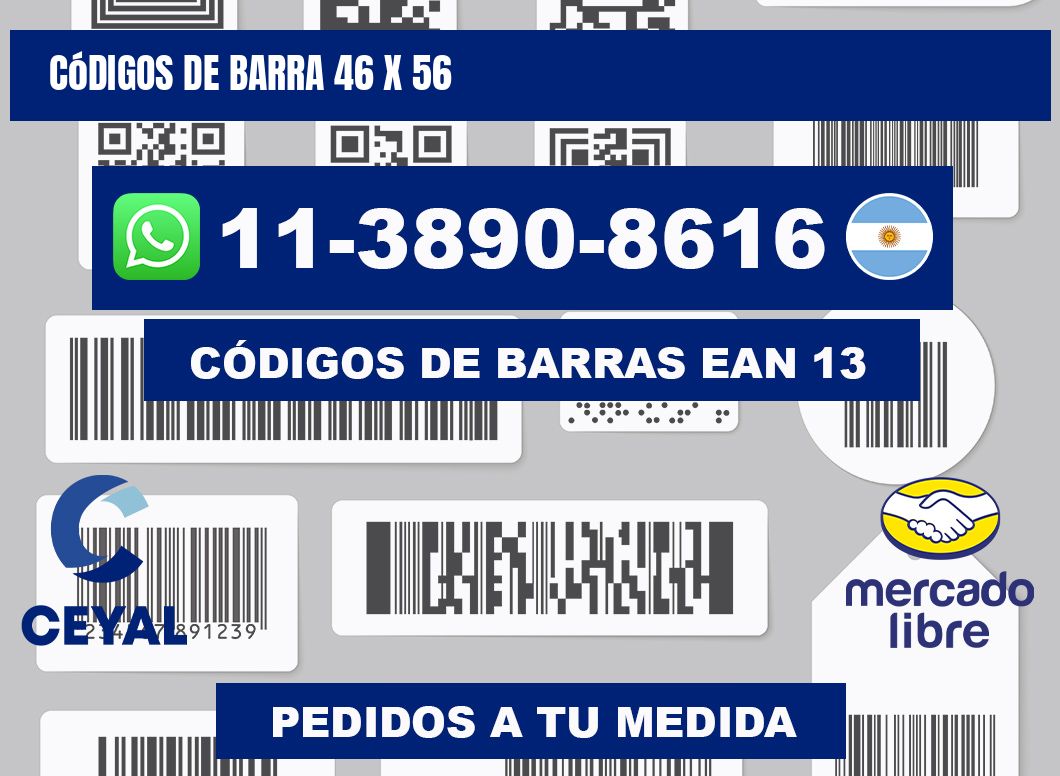 códigos de barra 46 x 56