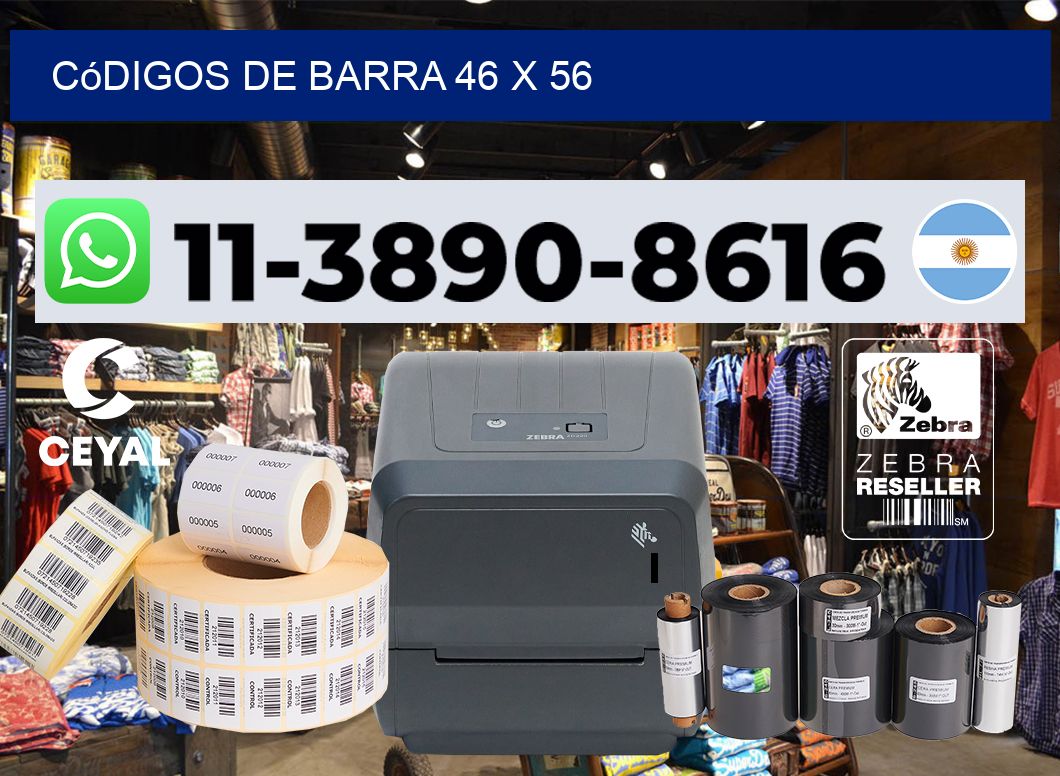 códigos de barra 46 x 56