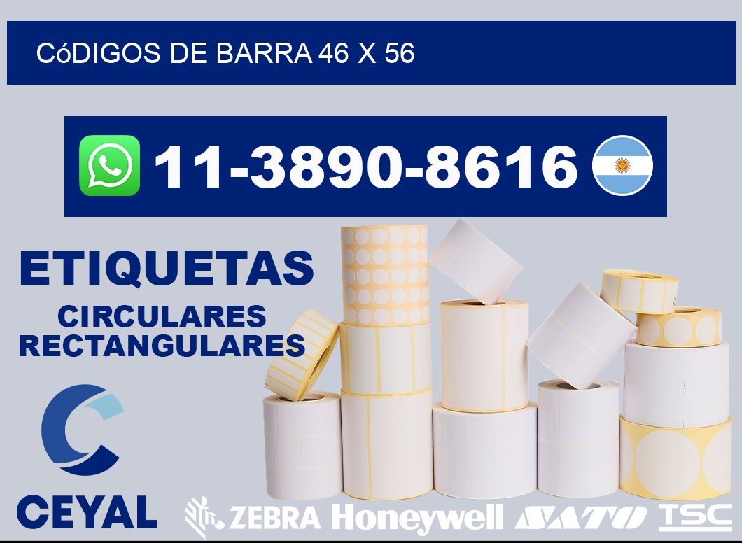 códigos de barra 46 x 56