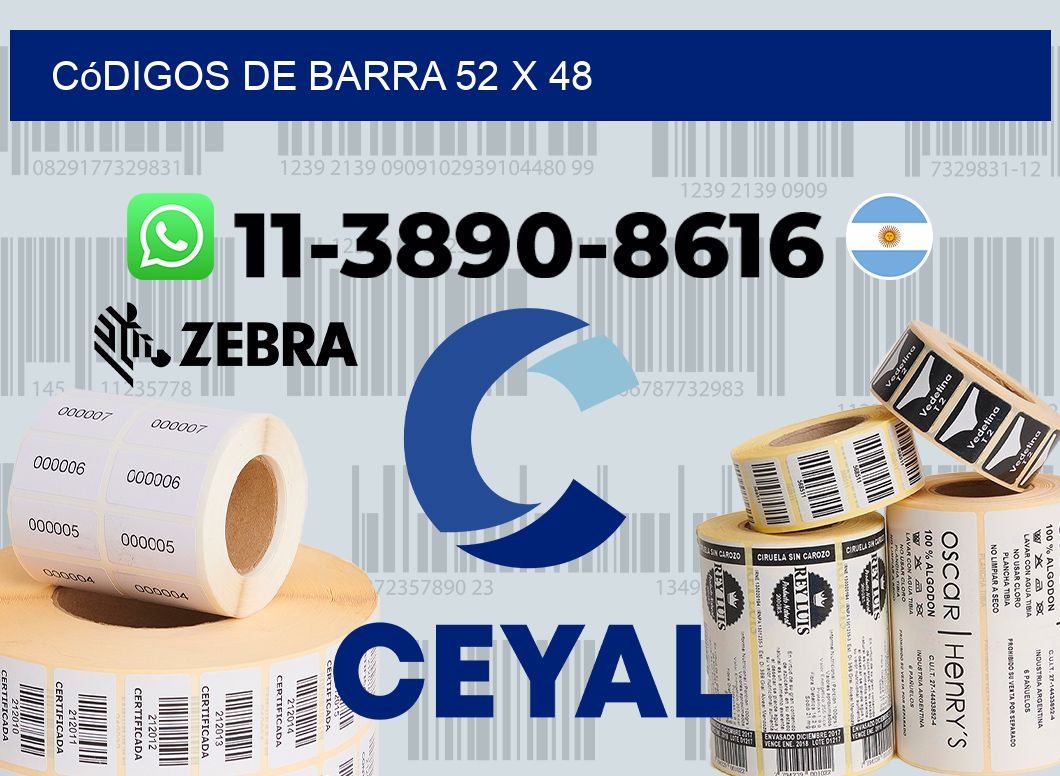 códigos de barra 52 x 48