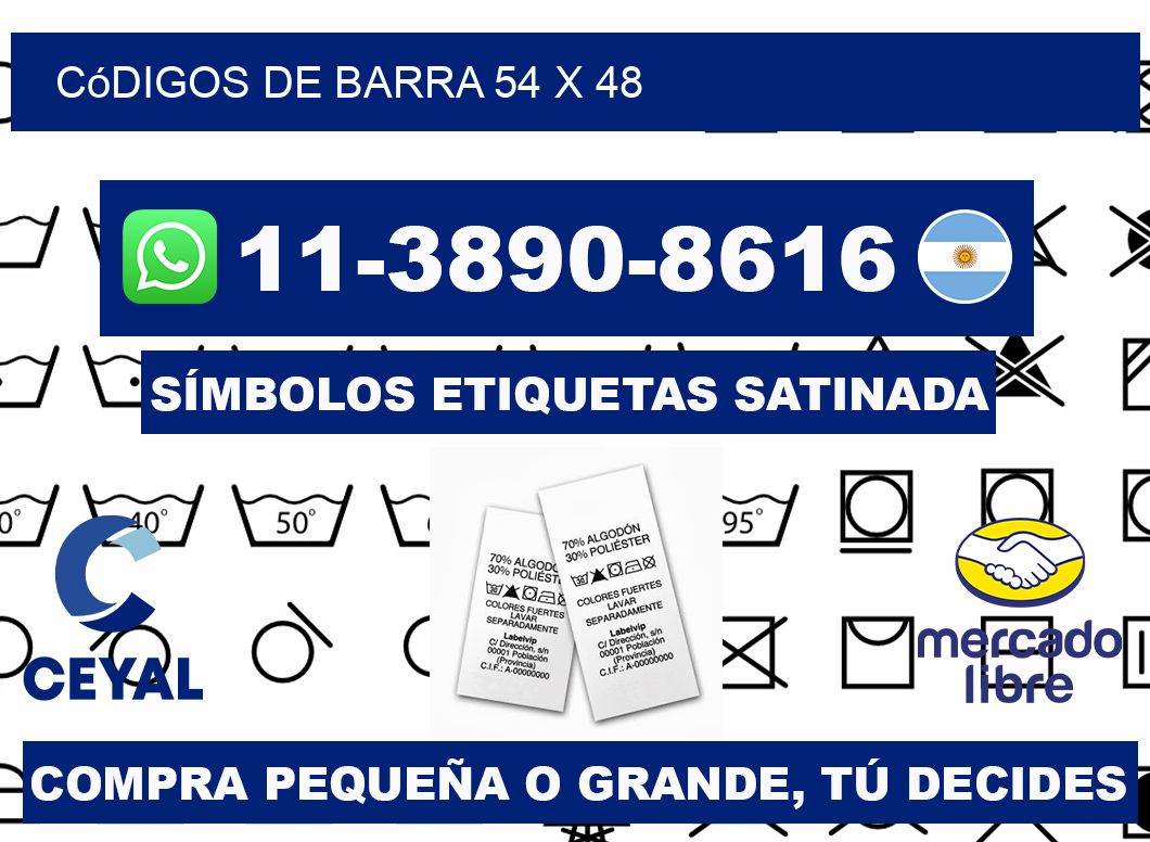 códigos de barra 54 x 48