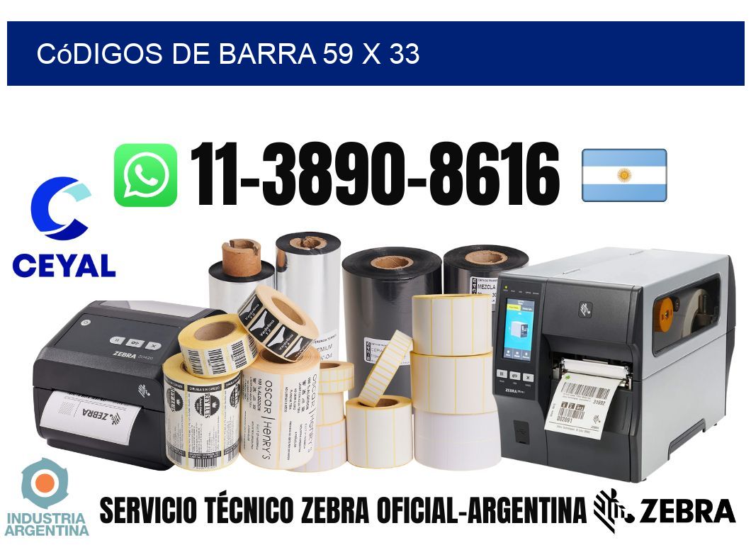 códigos de barra 59 x 33