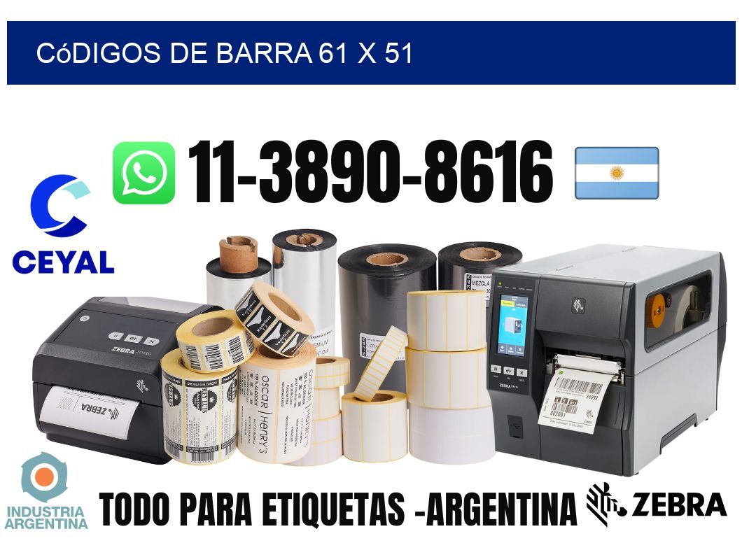 códigos de barra 61 x 51