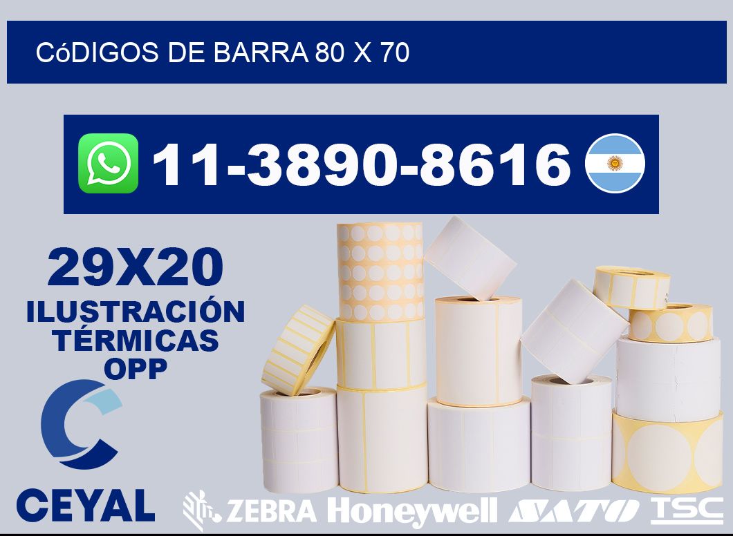 códigos de barra 80 x 70