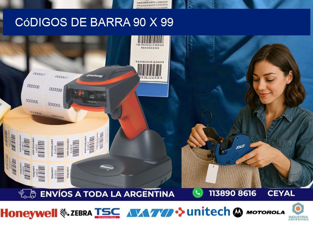 códigos de barra 90 x 99