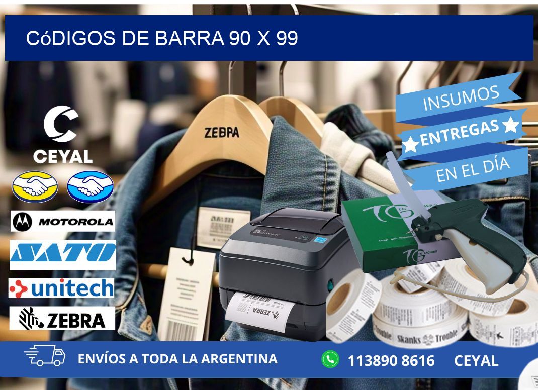 códigos de barra 90 x 99
