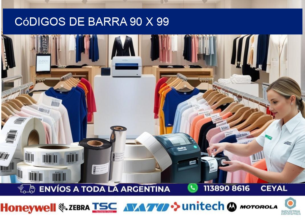 códigos de barra 90 x 99