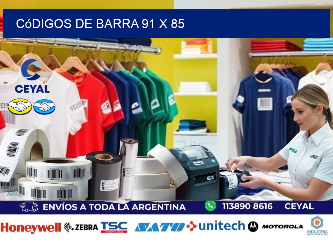 códigos de barra 91 x 85