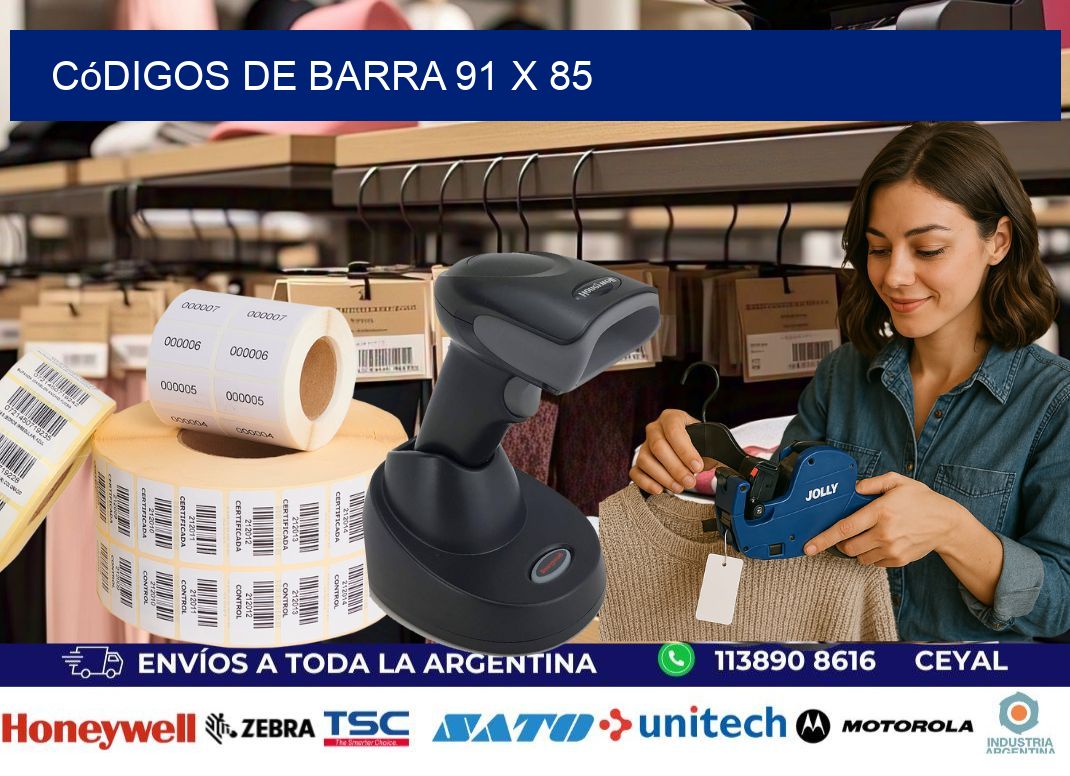 códigos de barra 91 x 85
