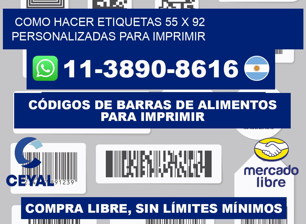 como hacer etiquetas 55 x 92 personalizadas para imprimir