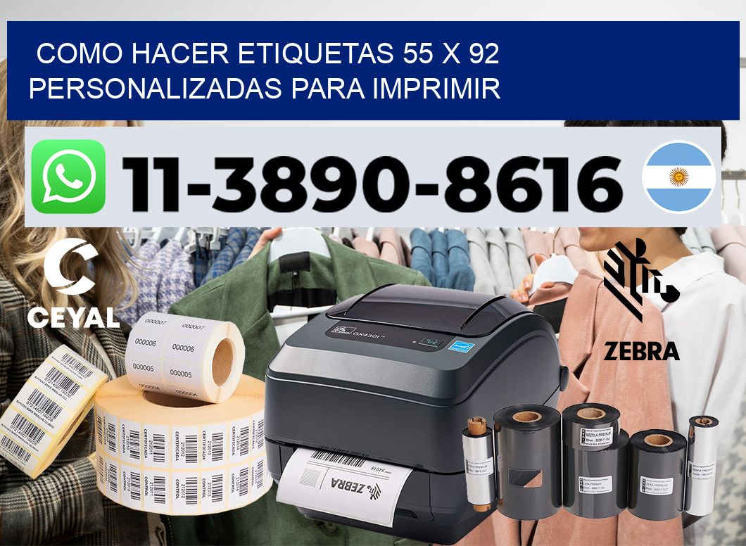 como hacer etiquetas 55 x 92 personalizadas para imprimir